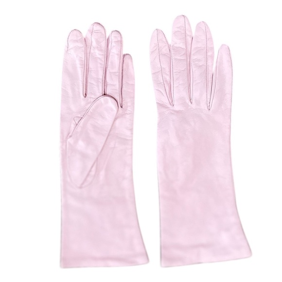 NWT Neiman Marcus 100% kid leather & silk lining in ballet pink size 7 - Picture 2 of 6